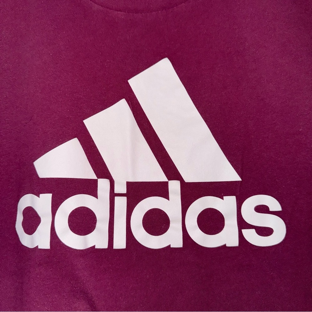 Adidas Burgundy T-shirt Size S - Picture 2 of 4